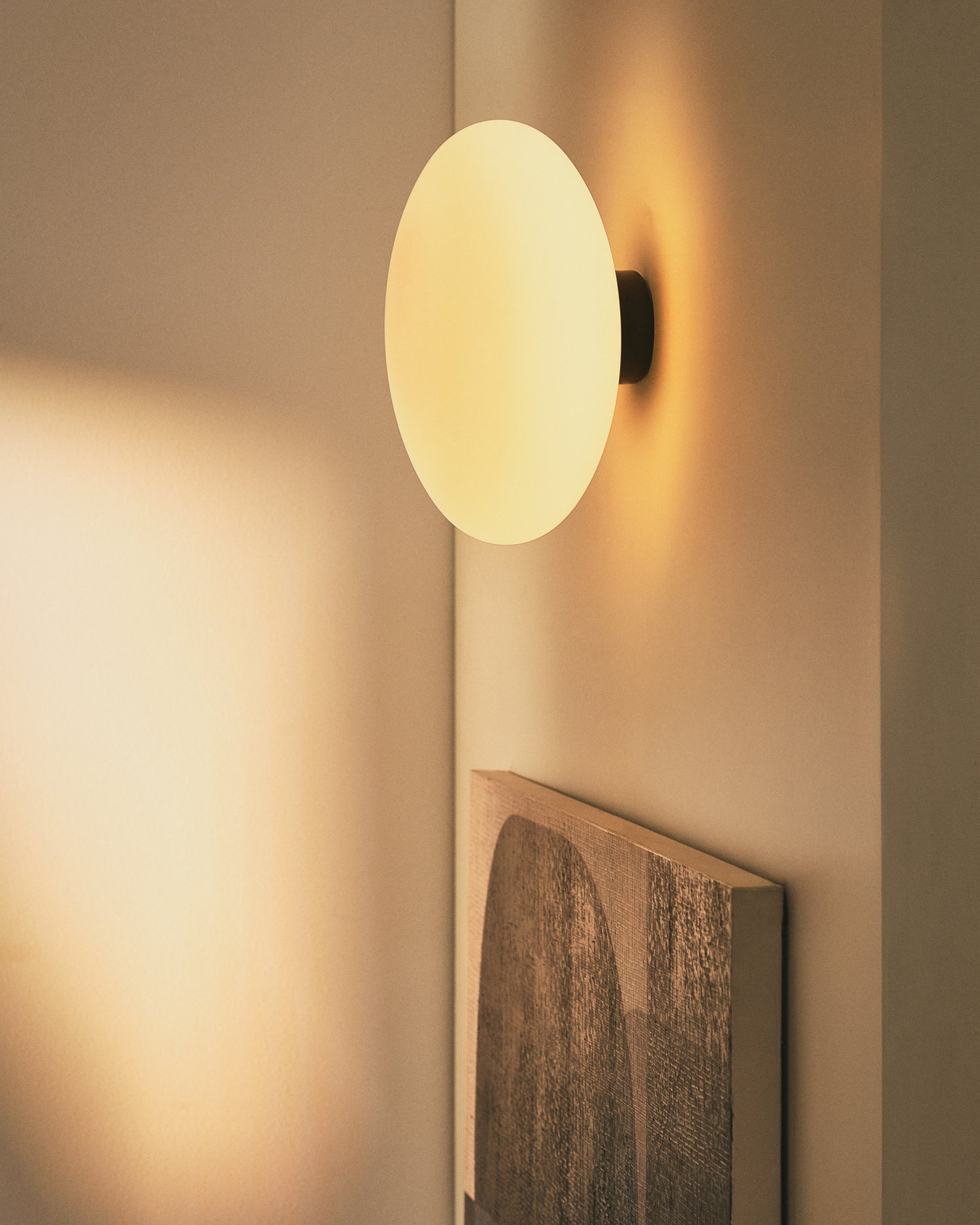 Lampada da parete Bamila in vetro fumé e metallo nero Ø 25 cm