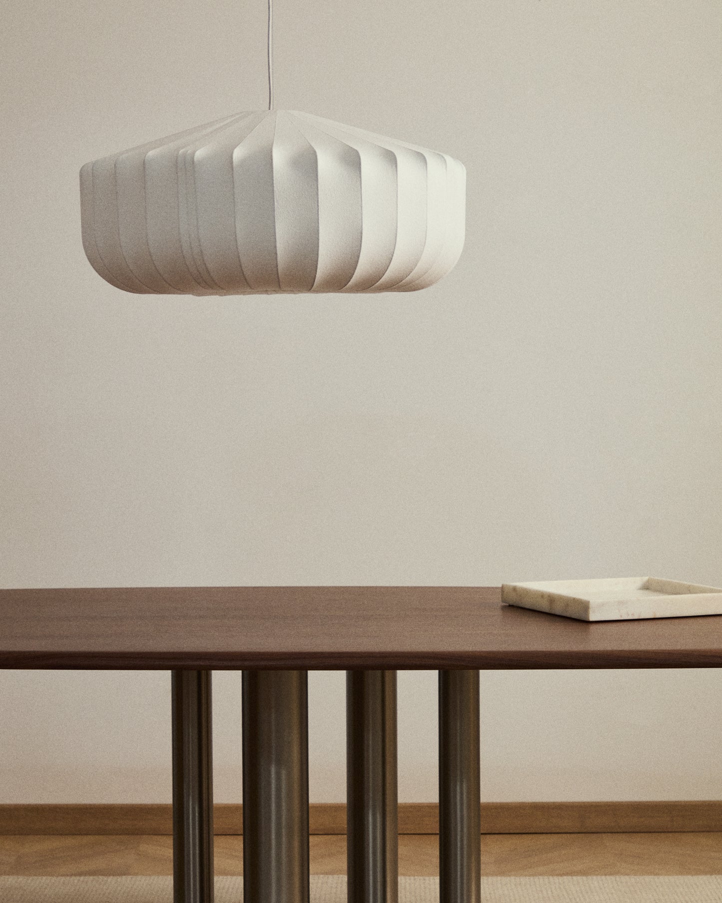 Lampada da soffitto Somar in fibre sintetiche e aste d'acciaio Ø 76 cm