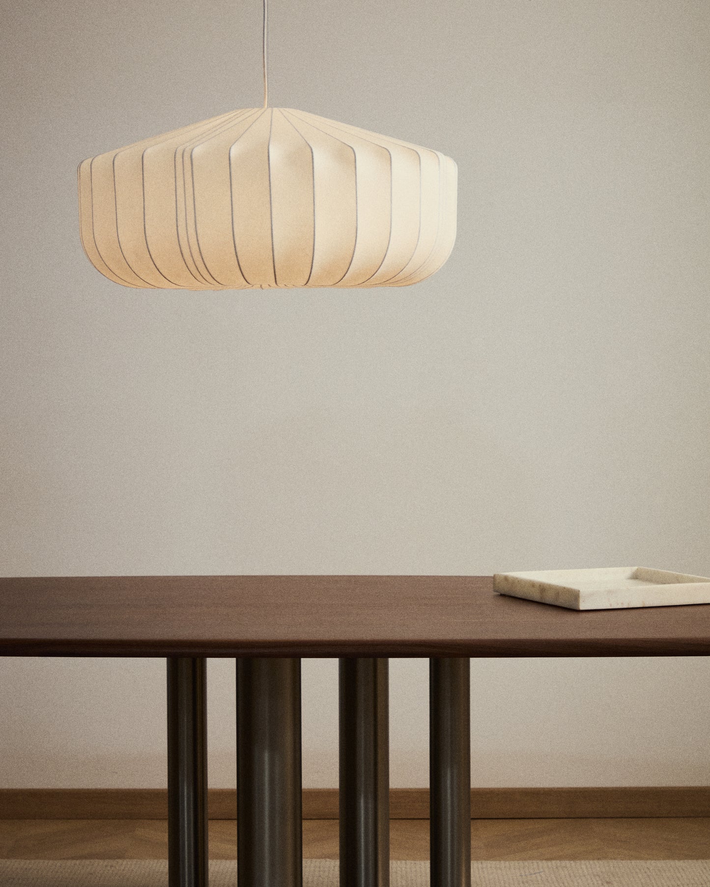 Lampada da soffitto Somar in fibre sintetiche e aste d'acciaio Ø 76 cm