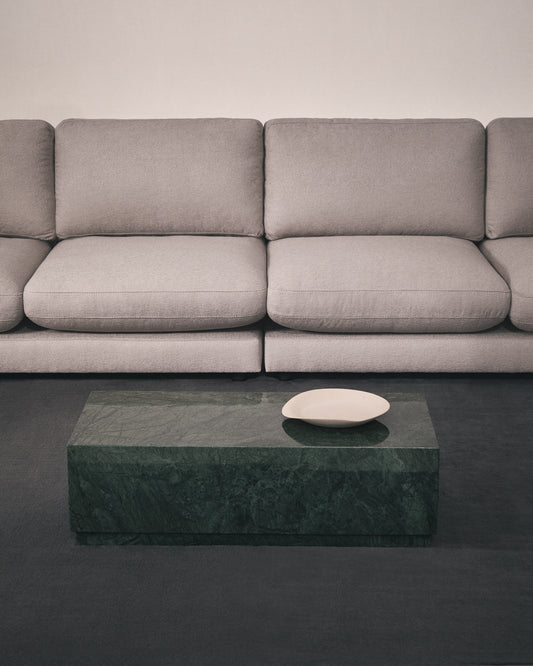 Tavolino da salotto Sorein in marmo verde 100 x 50 cm