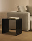 Tavolo d’appoggio Litto MDF laccato nero 55 x 40 cm