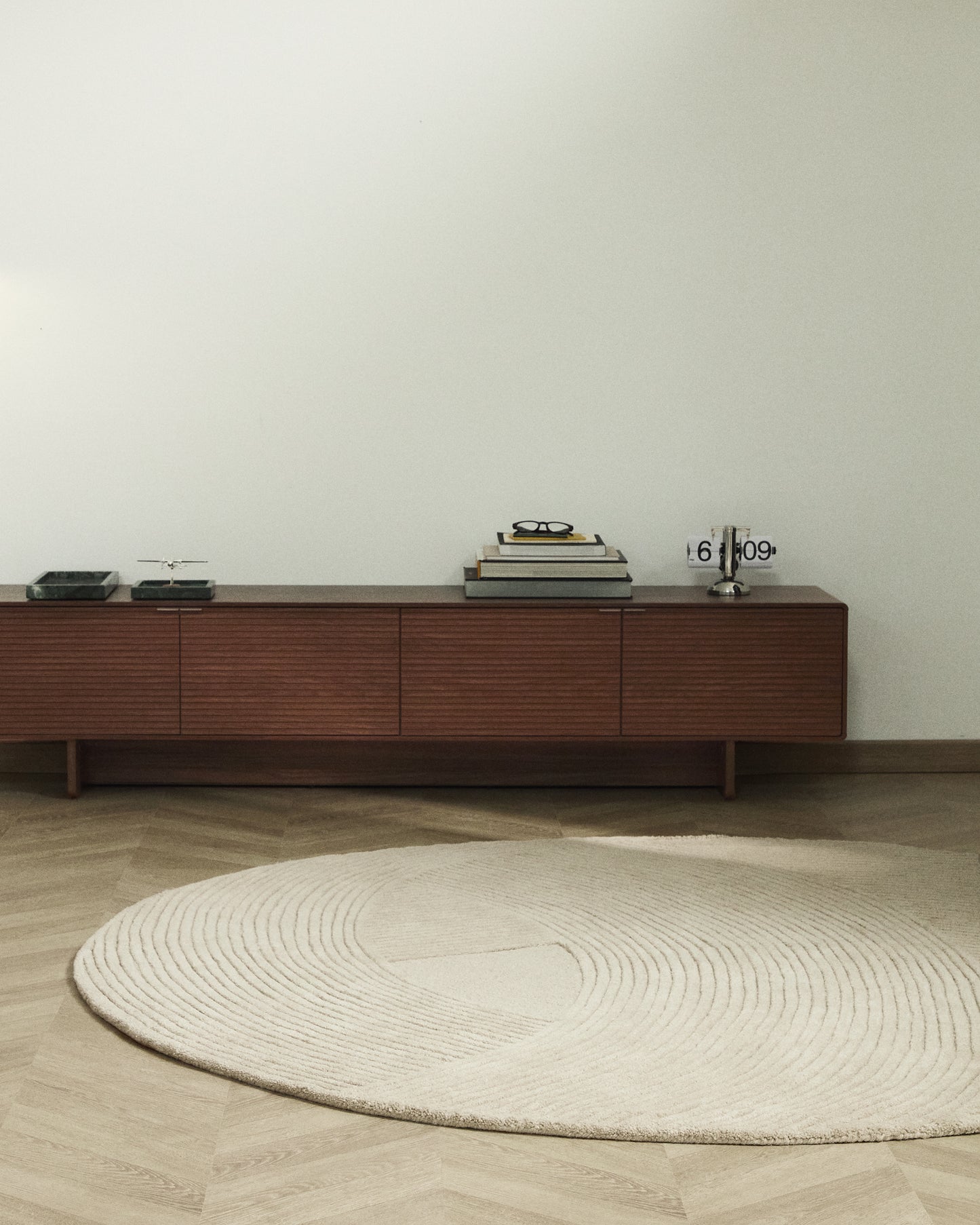 Tappeto Domm di lana beige Ø 200 cm