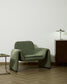 Poltrona Melvia in ciniglia verde