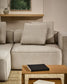 Divano letto Marela 3 posti con chaise longue sinistra in ciniglia beige 236 cm