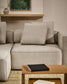 Divano letto Marela 3 posti con chaise longue sinistra in ciniglia beige 236 cm