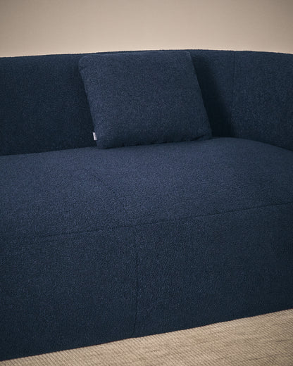 Cuscino Martina in bouclé blu navy 47 x 36 cm