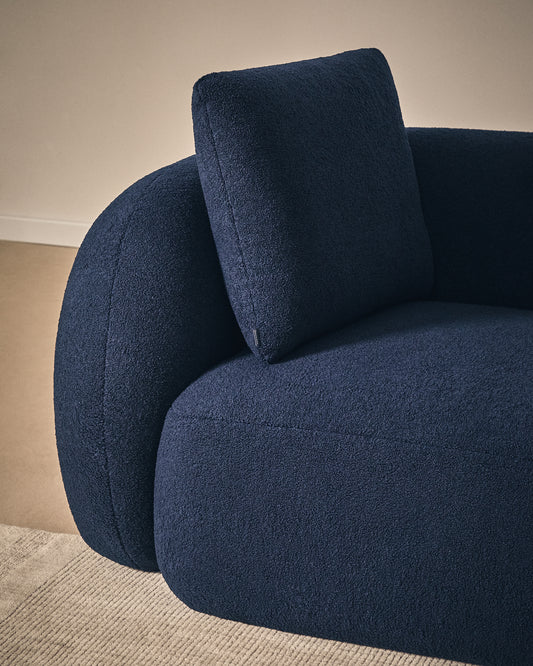 Cuscino Martina in bouclé blu navy 52 x 52 cm