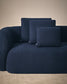 Cuscino Martina in bouclé blu navy 47 x 36 cm
