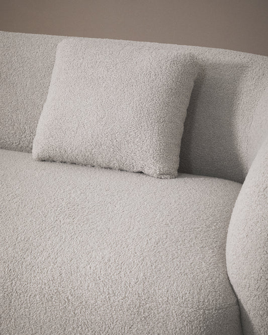 Cuscino Martina in bouclé grigio 52 x 52 cm