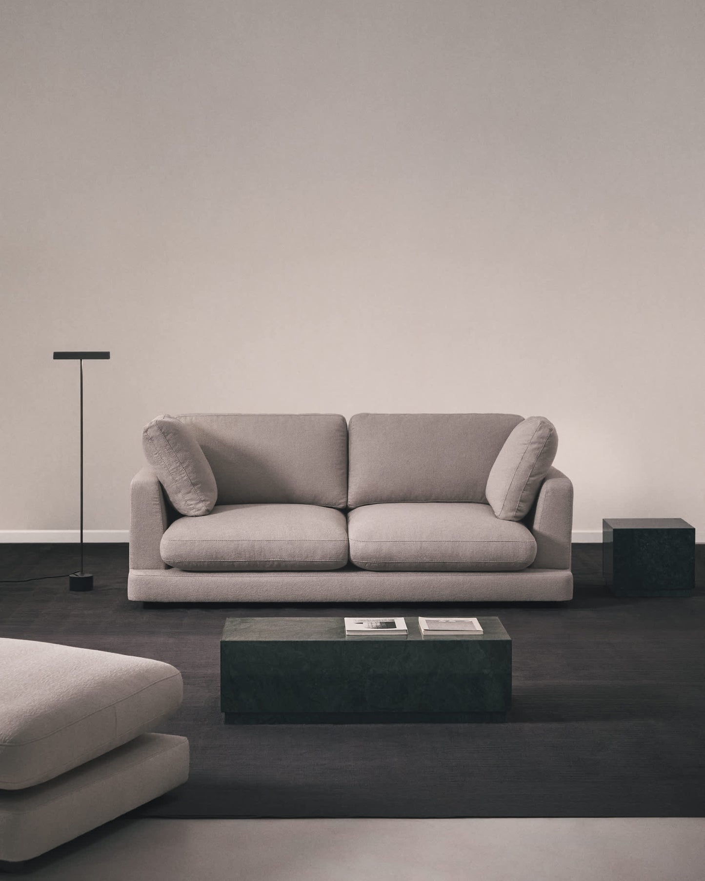 Tavolino da salotto Sorein in marmo verde 100 x 50 cm