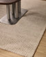 Tappeto Calira in lana jacquard intrecciata beige 300 x 200 cm