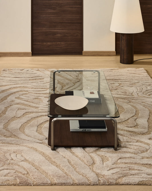 Tappeto Tribet in lana jacquard zebra 160 x 230 cm