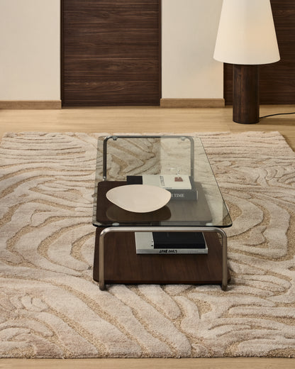 Tappeto Tribet in lana jacquard zebra 160 x 230 cm