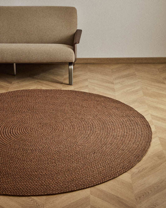 Tappeto Despas in fibre sintetiche terracotta Ø 200 cm