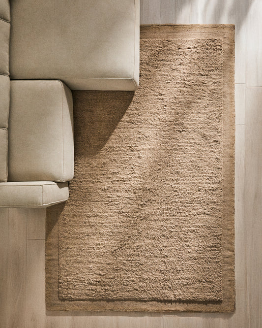 Tappeto Marely in lana beige 300 x 200 cm