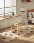 Tappeto Tandani in cotone beige con disegno di ghepardo arancione 90 x 150 cm
