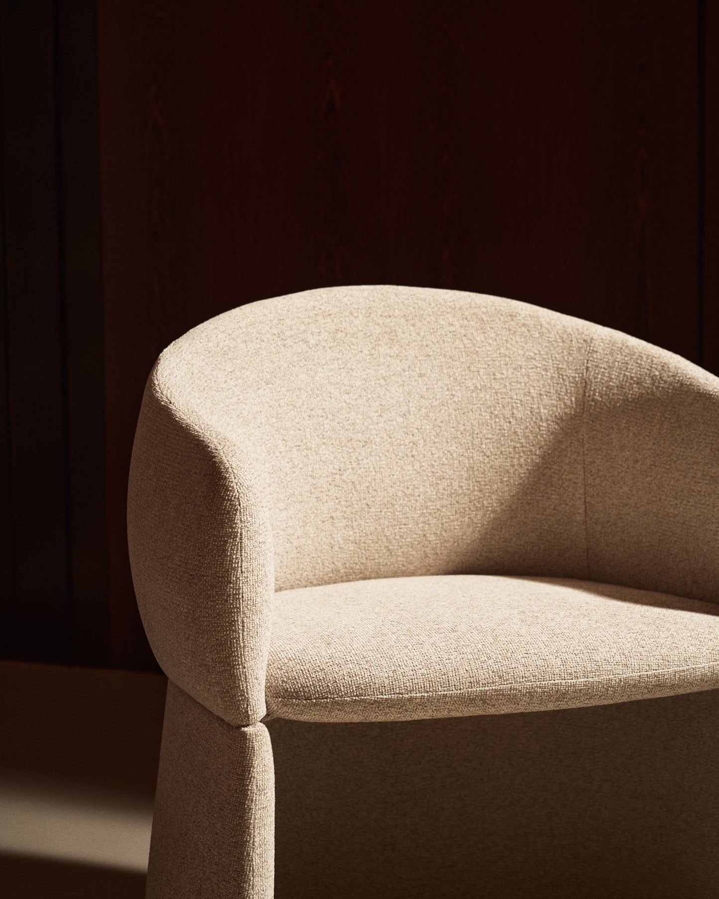 Sedia Bosca in ciniglia beige