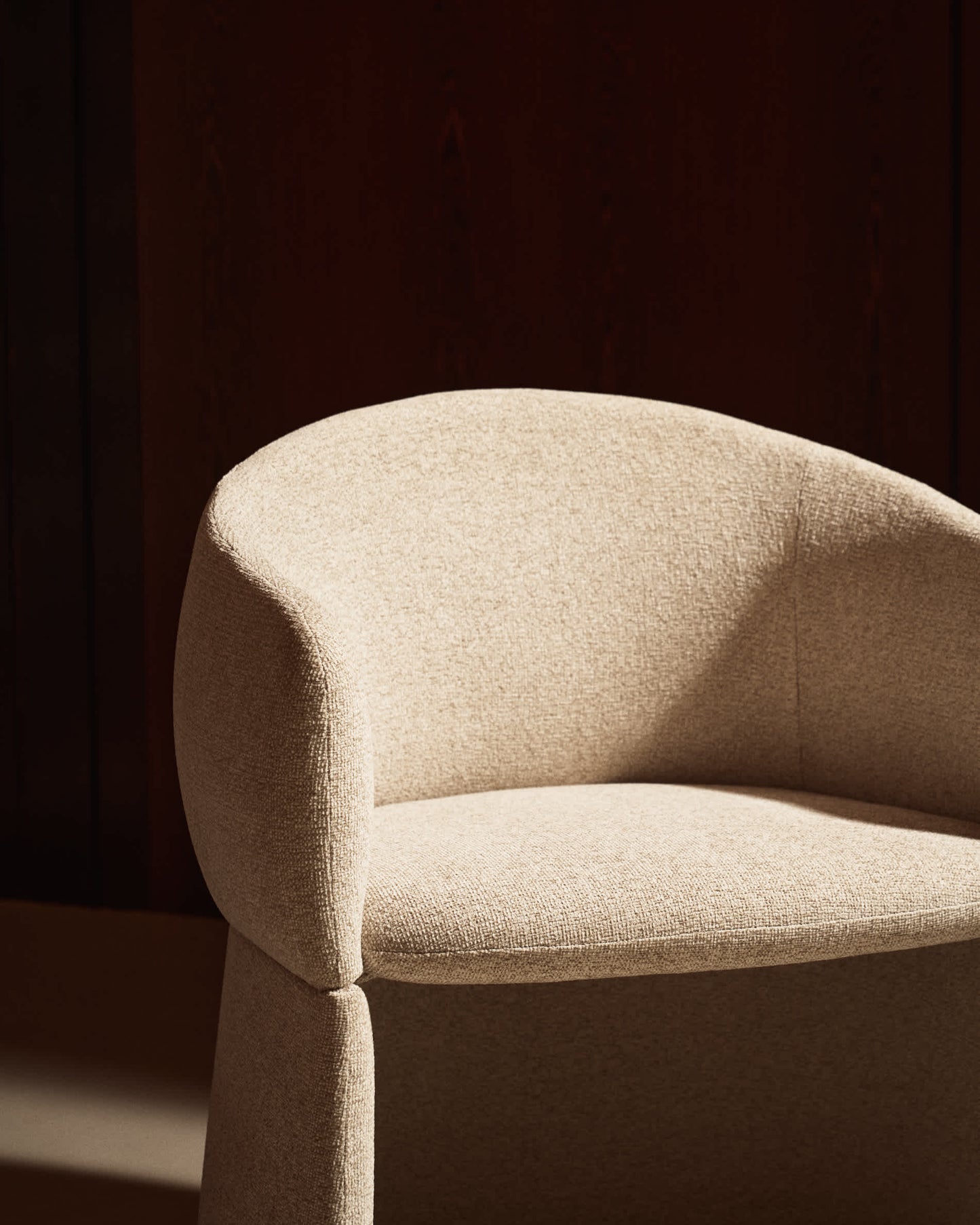 Sedia Bosca in ciniglia beige