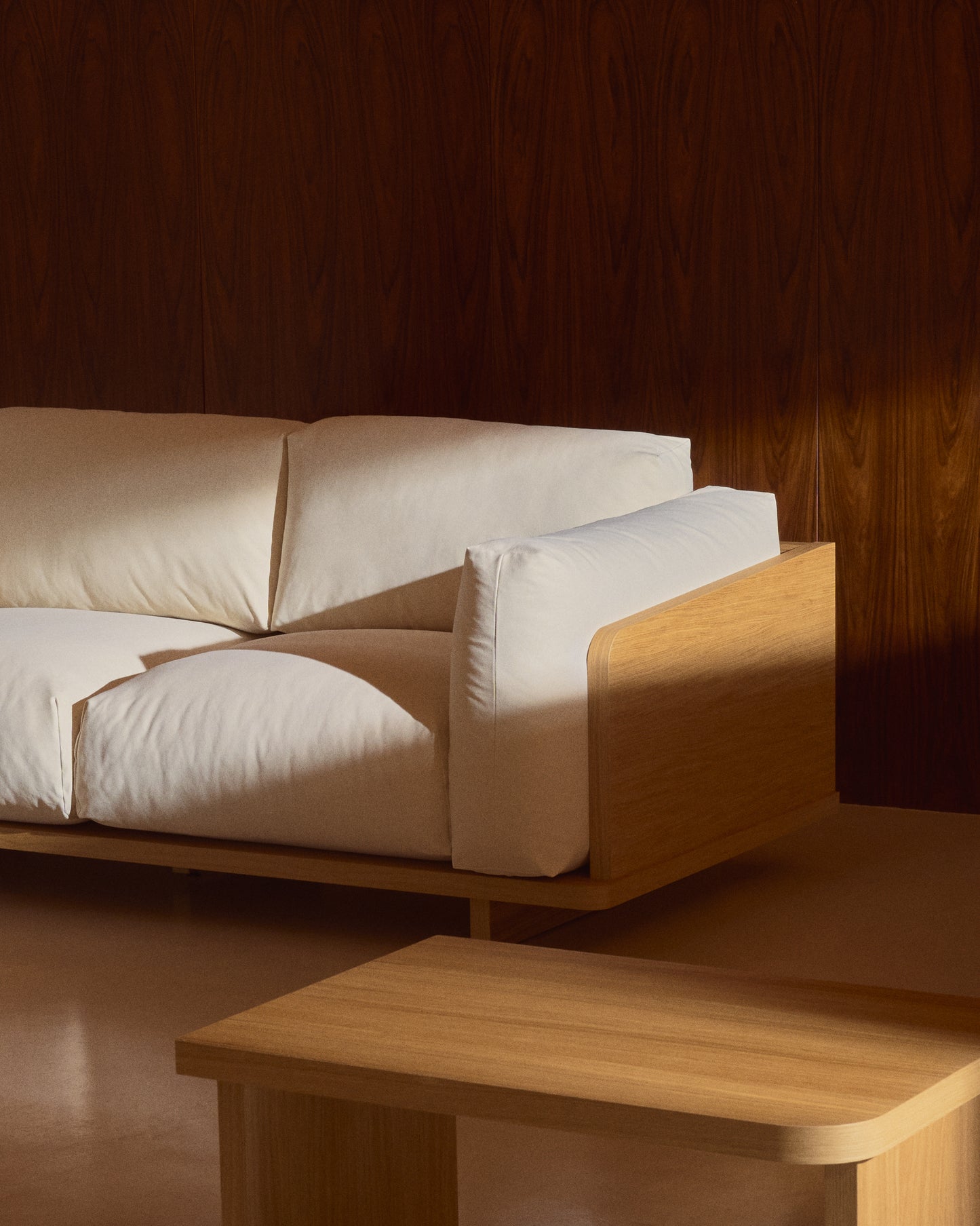 Divano Oaq 3 posti beige 225 cm