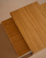 Set Oaq di 2 tavolini impiallacciato rovere finitura naturale