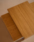 Set Oaq di 2 tavolini impiallacciato rovere finitura naturale