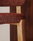 Sgabello Granite in ciniglia terracotta e legno massiccio di frassino con finitura in tonalità naturale 65 cm