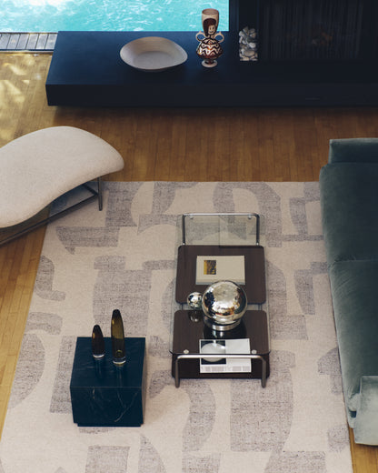 Tappeto Norela in misto lana jacquard grigio 300 x 200 cm