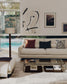 Divano Veliro 2 posti in ciniglia beige con gambe in acciaio nero 210 cm FSC Mix Credito
