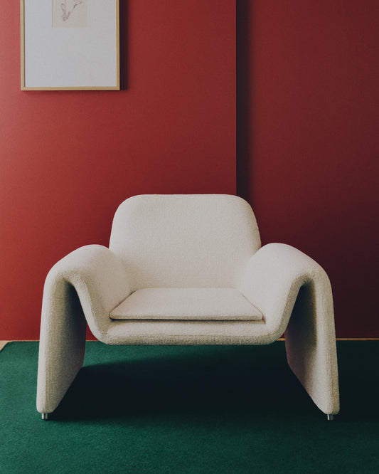 Poltrona Melvia in ciniglia beige