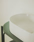 Lavabo da appoggio Ovara in ceramica bianca smaltata 50 x 31 cm