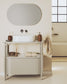 Lavabo da appoggio Ovara in ceramica bianca smaltata 50 x 31 cm