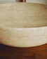 Lavabo da appoggio Darnen in marmo beige Ø 35 cm