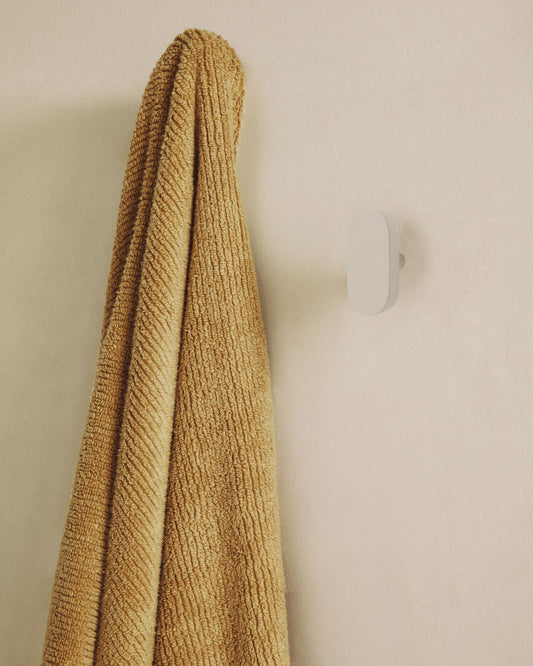 Set Arely di 2 appendini in legno massiccio di faggio con finitura laccata beige 6,5 cm/10 cm