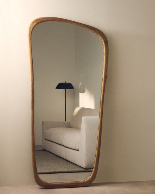 Specchio Alura in legno di teak 94,6 x 192,1 cm