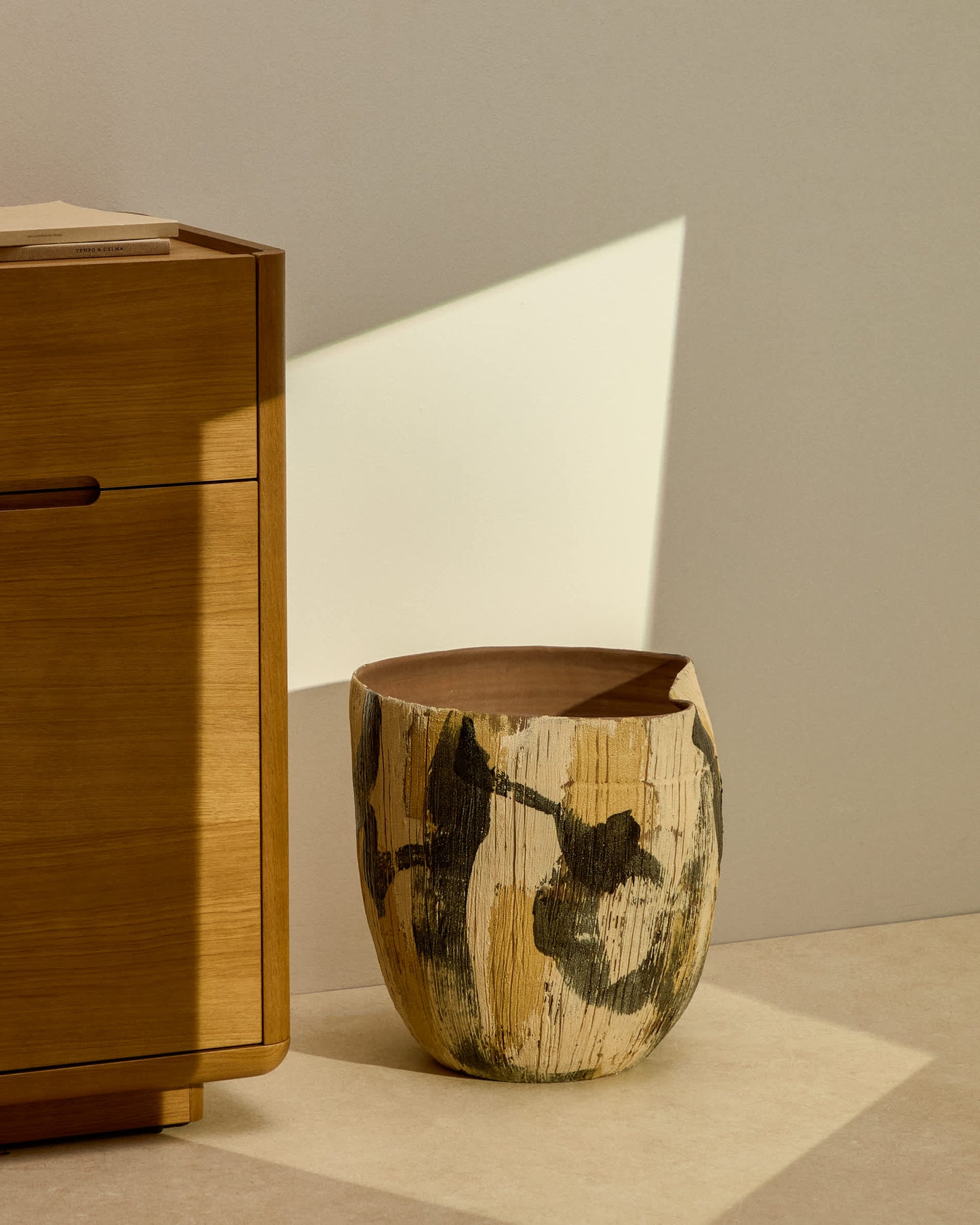 Vaso Dirva in ceramica marrone 38 cm