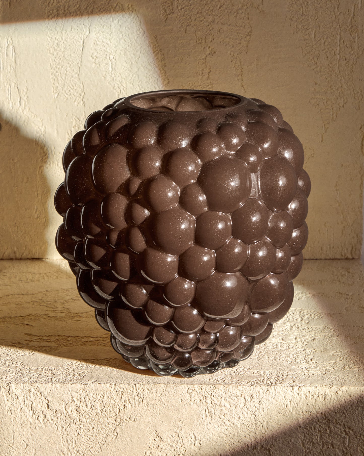 Vaso Mure in vetro marrone 30 cm
