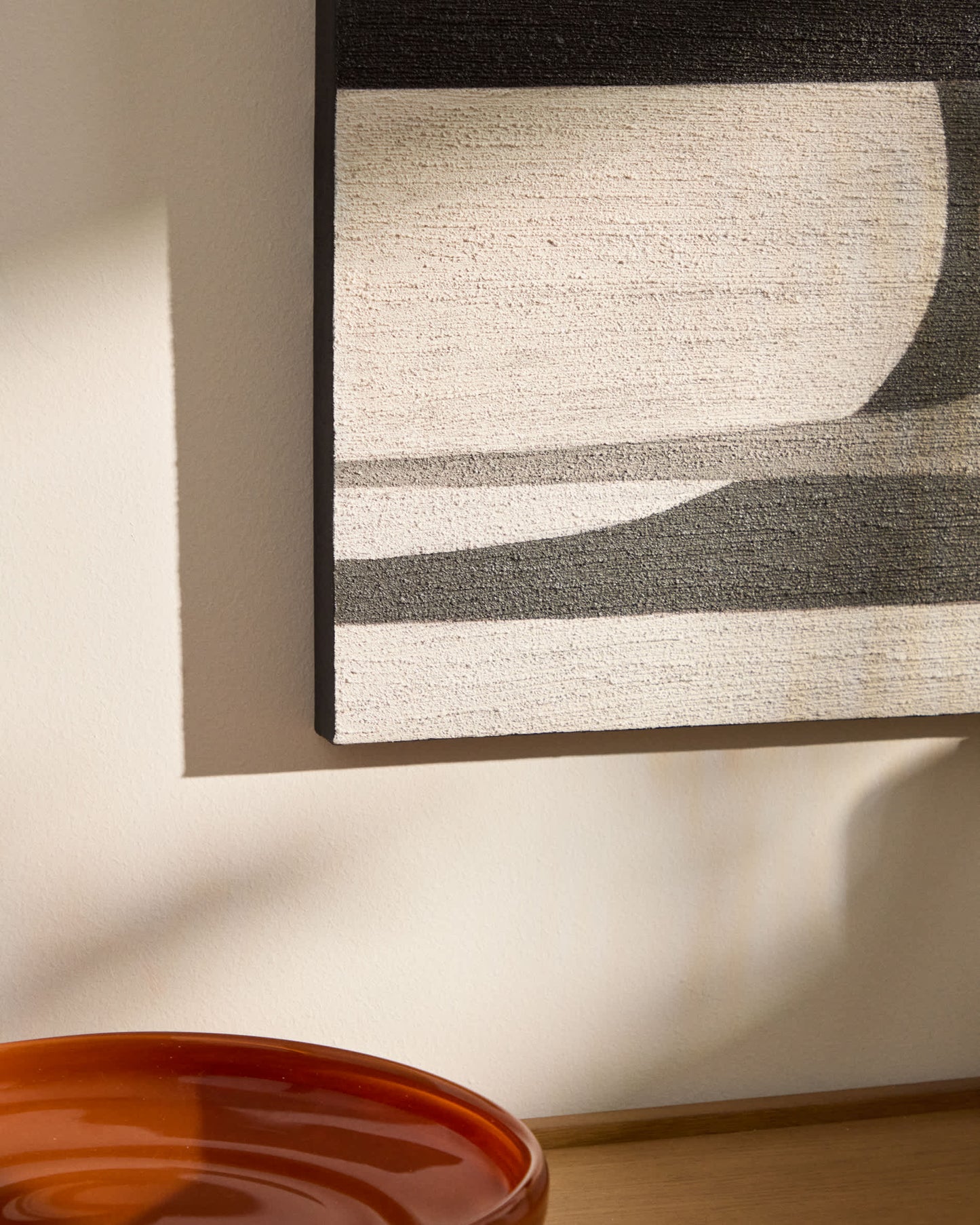 Quadro astratto Onure in bianco e nero (80 x 100 cm)