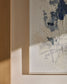 Quadro astratto Erale grigio e blu dipinto a mano (60 x 90 cm)