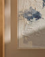 Quadro astratto Erale grigio e blu dipinto a mano (80 x 100 cm)