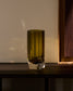 Vaso Uconi in vetro verde oliva 26 cm