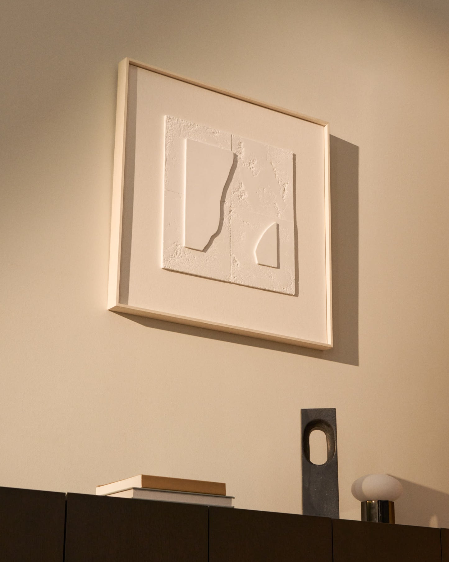 Quadro astratto Gadir bianco 80 x 80 cm