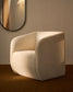 Poltrona Milare in ciniglia beige 73 cm FSC 100%