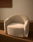 Poltrona Corvena in ciniglia beige FSC Mix Credit 98 cm