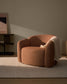 Poltrona Corvena in ciniglia terracotta FSC Mix Credit 98 cm