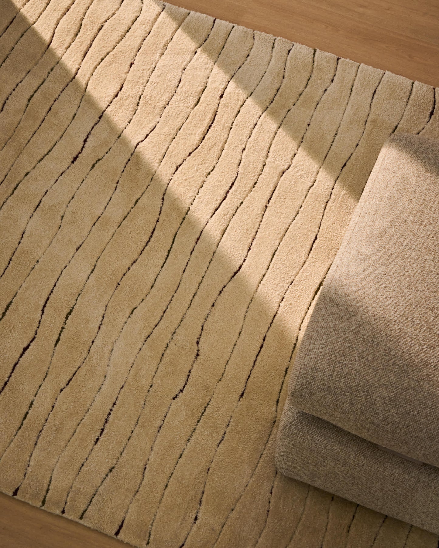 Tappeto Loram in effetto pelo beige 160 x 230 cm
