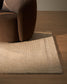 Tappeto Dalena in lana jacquard a righe beige 300 x 200 cm