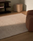 Tappeto Calira in lana jacquard intrecciata beige 230 x 160 cm