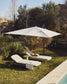 Ombrellone eccentrico Noli beige con struttura in alluminio grafite 300 x 300 cm