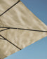 Ombrellone eccentrico Noli beige con struttura in alluminio grafite 300 x 300 cm