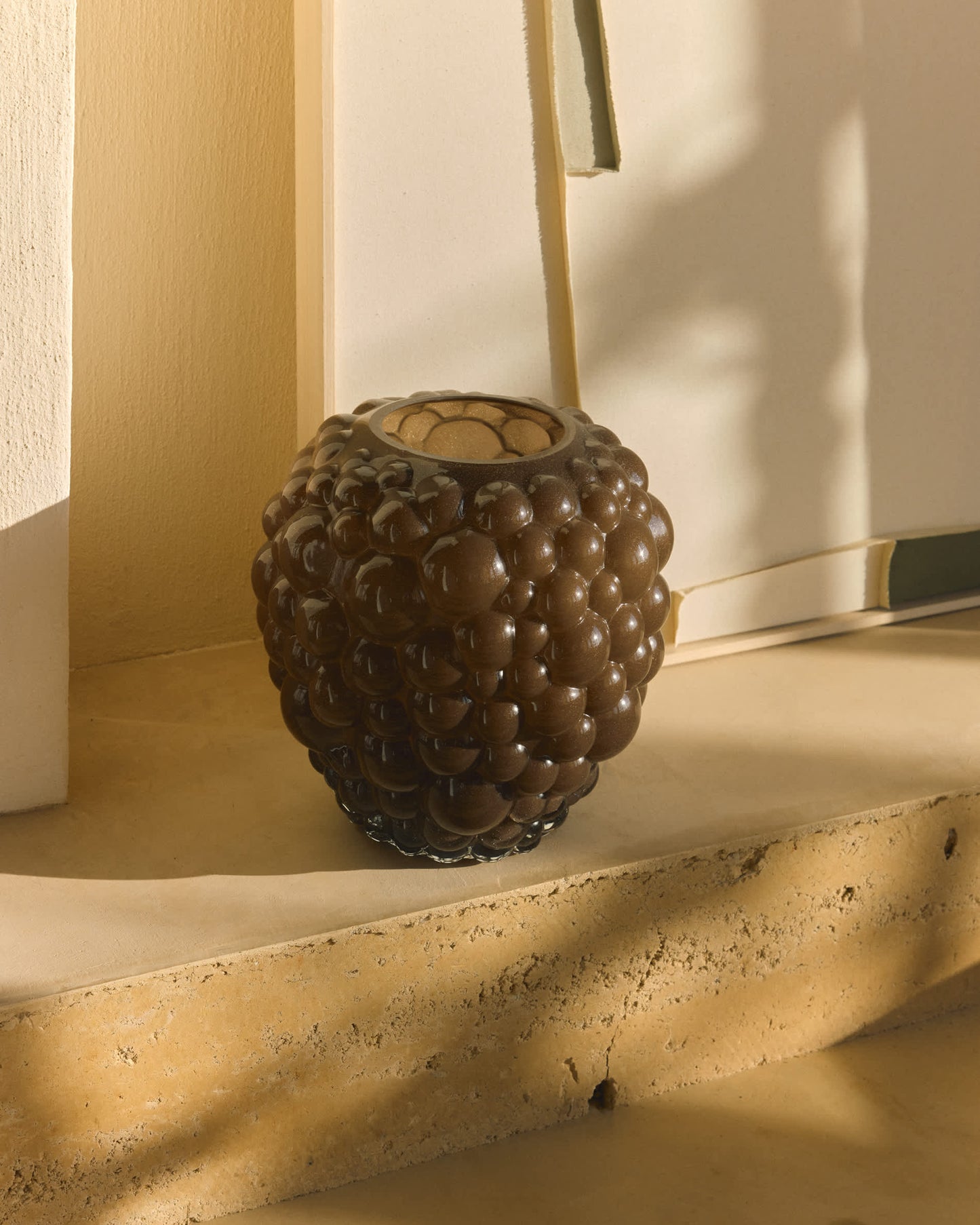 Vaso Mure in vetro marrone 30 cm